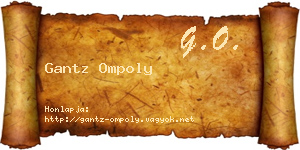 Gantz Ompoly névjegykártya
